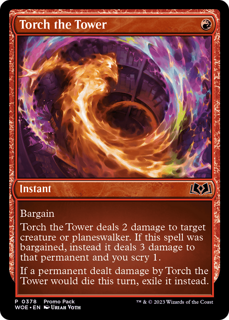 FOIL Torch the Tower (PPWOE-378) - Wilds of Eldraine - Magic The Gathering - Single Cards
