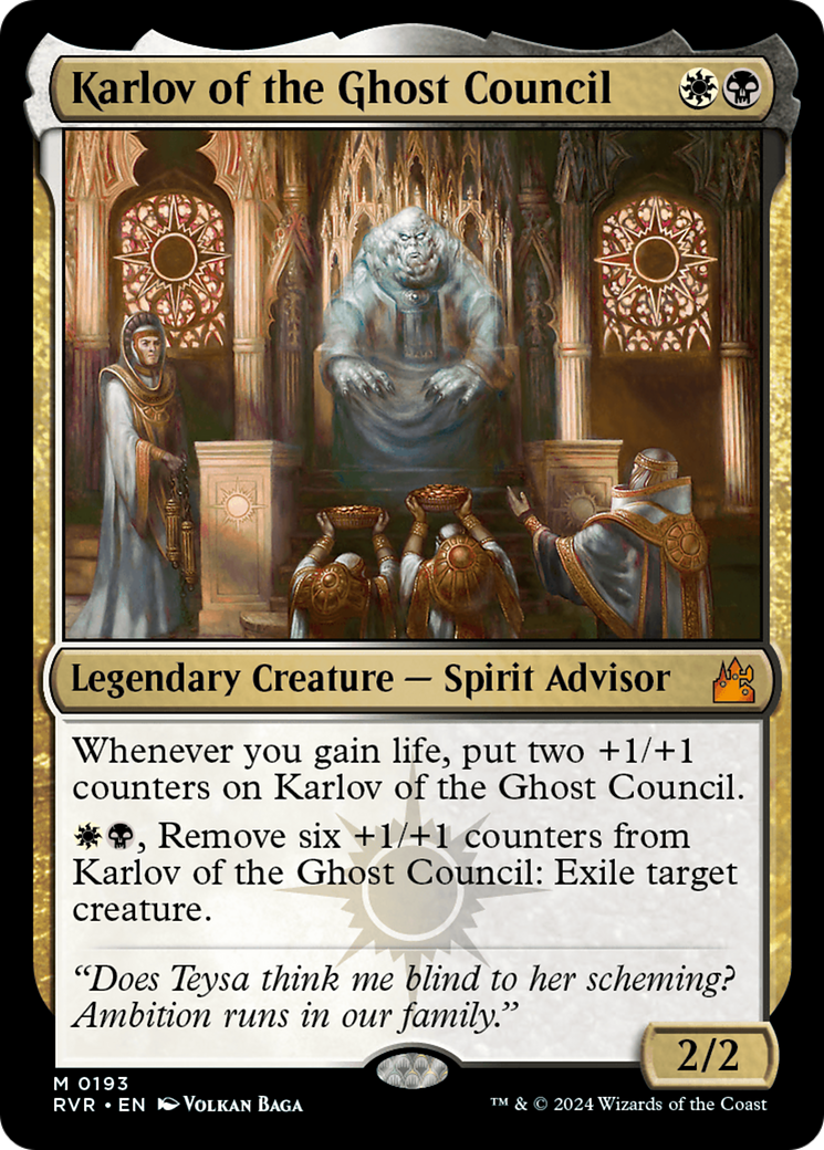 FOIL Karlov of the Ghost Council (RVR-193) - Ravnica Remastered - Magic The Gathering - Single Cards
