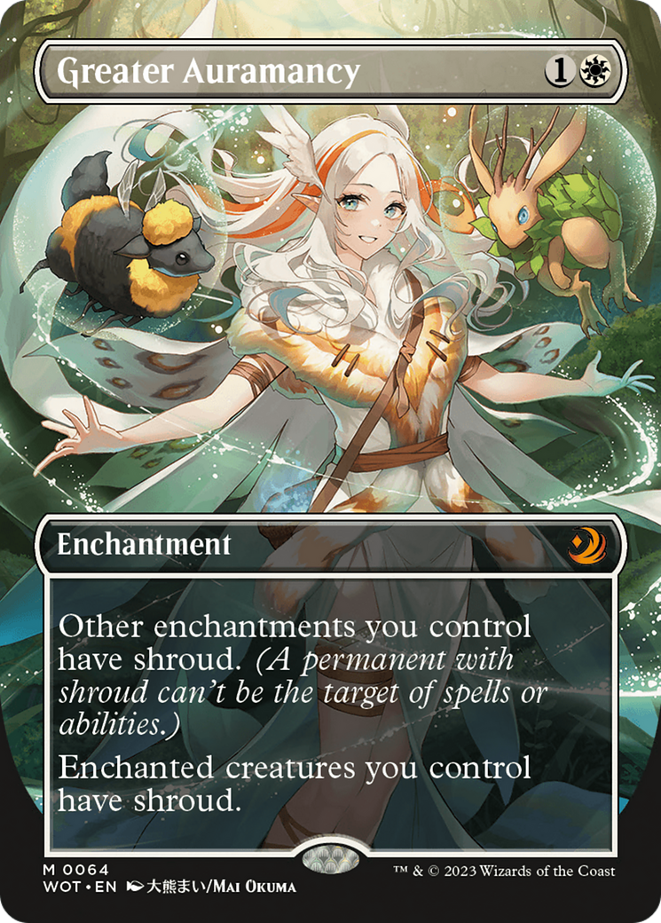 FOIL Greater Auramancy (Anime Borderless) (WOT-064) - Wilds of Eldraine: Enchanting Tales - Magic The Gathering - Single Cards