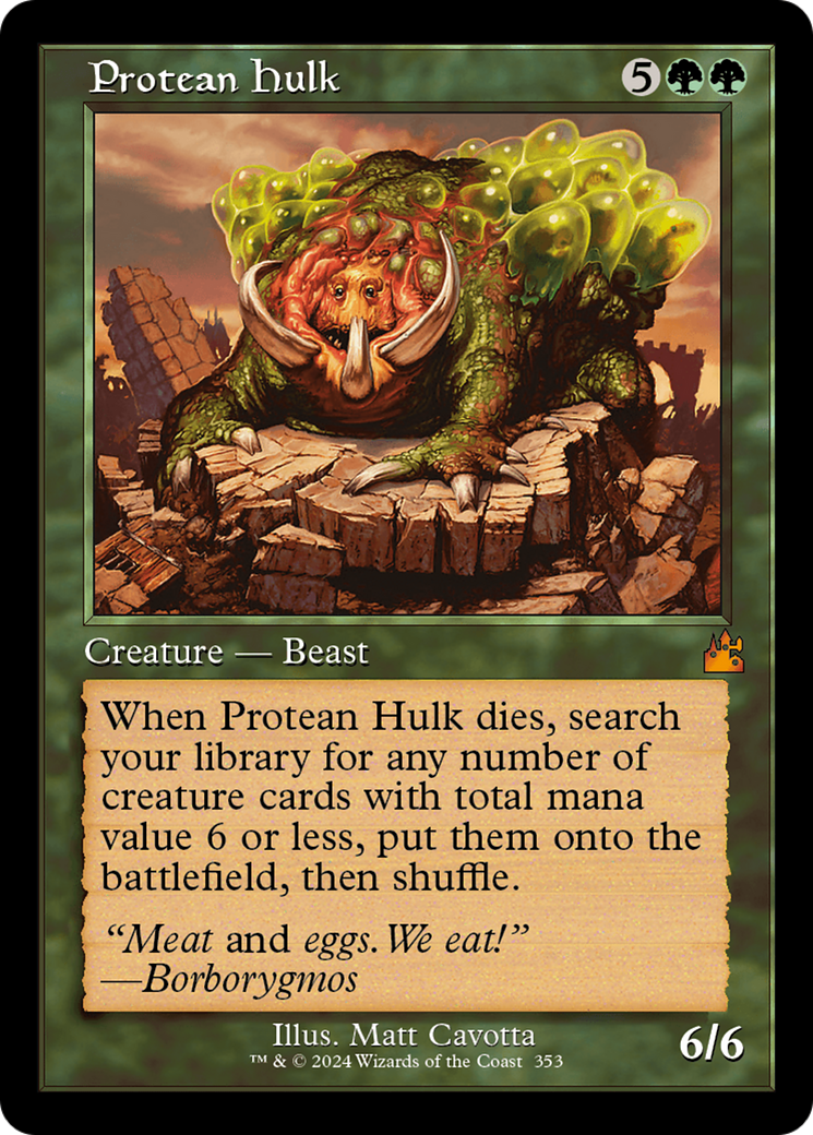 FOIL Protean Hulk (Retro Frame) (RVR-353) - Ravnica Remastered - Magic The Gathering - Single Cards