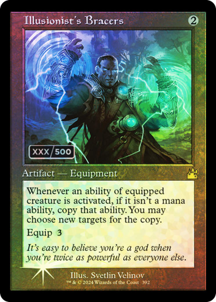 FOIL Illusionist's Bracers (Retro Frame) (Serial Numbered) (RVR-392) - Ravnica Remastered - Magic The Gathering - Single Cards