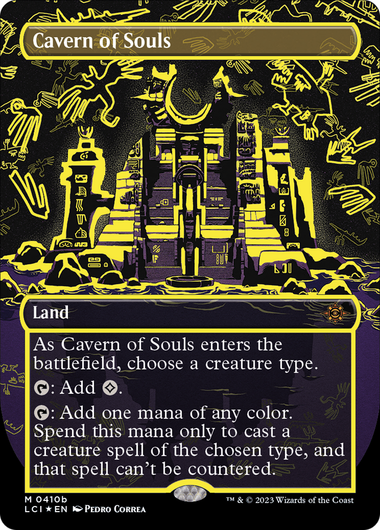 FOIL Cavern of Souls (Neon Yellow) (WPN-410B) - The Lost Caverns of Ixalan - Magic The Gathering - Single Cards