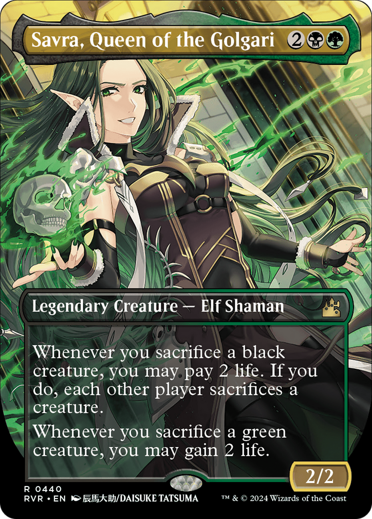 Savra, Queen of the Golgari (Anime Borderless) (RVR-440) - Ravnica Remastered - Magic The Gathering - Single Cards