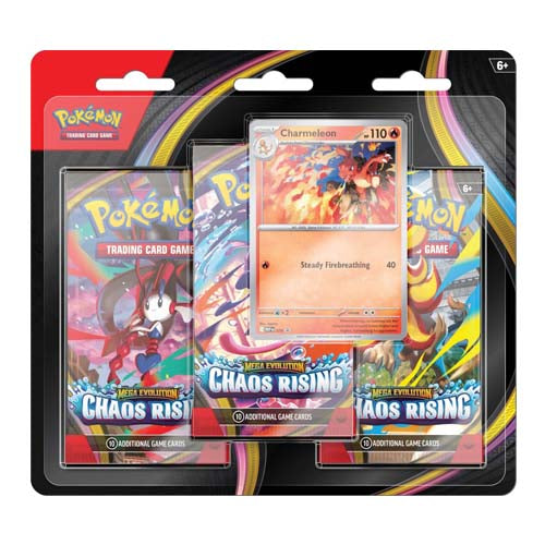 Pokemon TCG Mega Evolution Chaos Rising Three Booster Blister - Trading Card Games