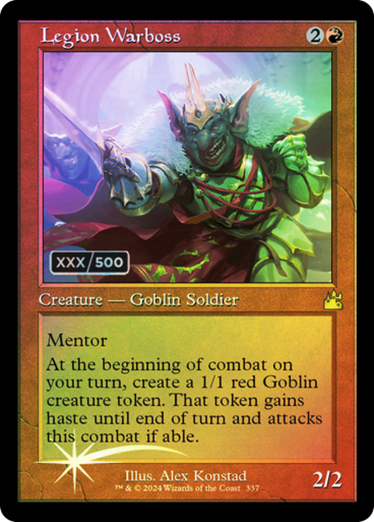 FOIL Legion Warboss (Retro Frame) (Serial Numbered) (RVR-337) - Ravnica Remastered - Magic The Gathering - Single Cards
