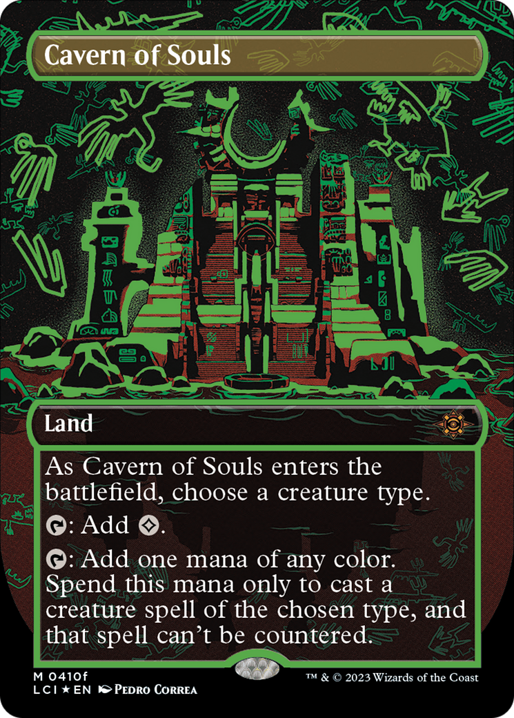 FOIL Cavern of Souls (0410f) (Borderless) (LCI-410F) - The Lost Caverns of Ixalan - Magic The Gathering - Single Cards