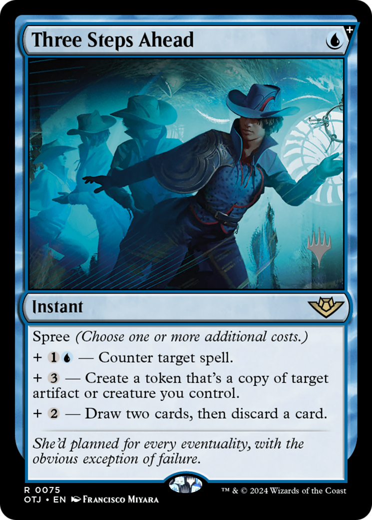 FOIL Three Steps Ahead (PPOTJ-75P) - Outlaws of Thunder Junction Promos - Magic The Gathering - Single Cards