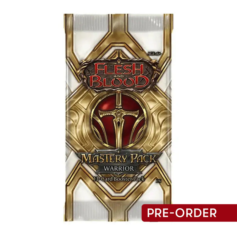 Flesh and Blood Mastery Warrior Single Booster Pack - Trading Card Games