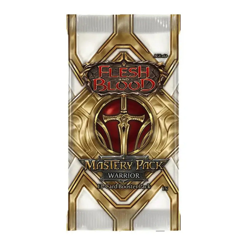 Flesh and Blood Mastery Warrior Single Booster Pack - Trading Card Games - 2