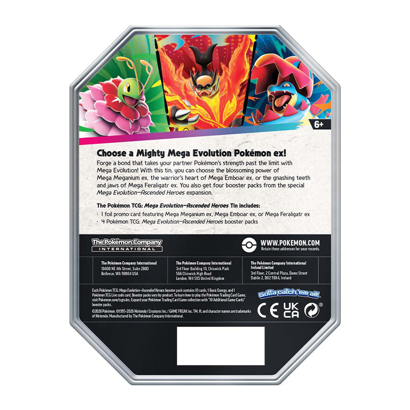 Pokemon TCG Mega Evolution Ascended Heroes Tins (Set of 3) - Trading Card Games - 6