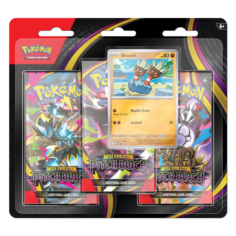 Pokemon TCG Mega Evolution Pitch Black Three Booster Blister - Trading Card Games - 2
