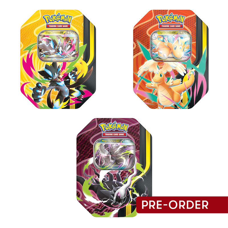 Pokemon TCG Mega Forces Tin (Set of 3) - Trading Card Games