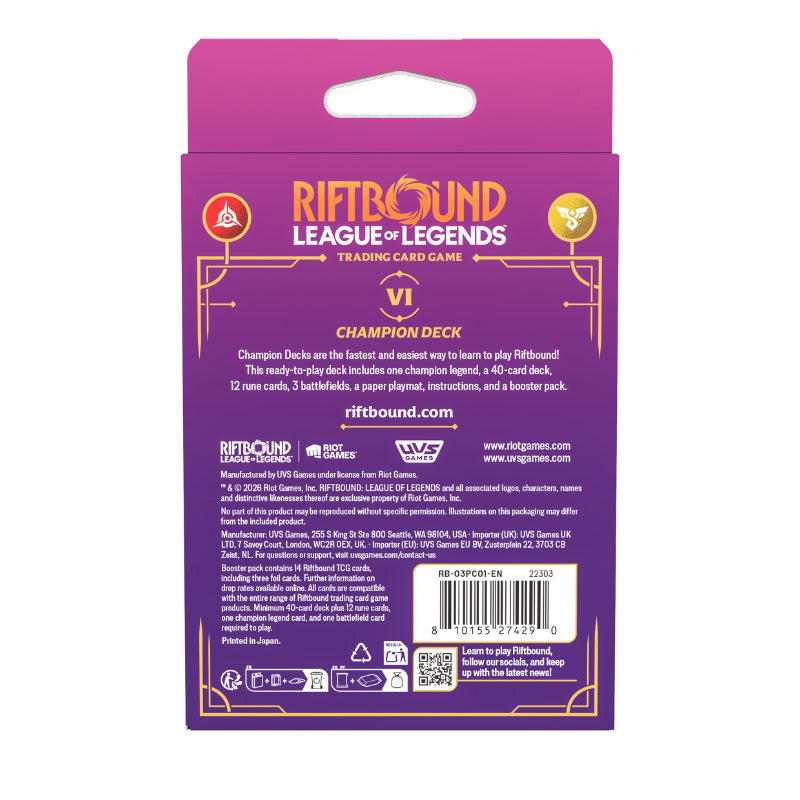 Riftbound League of Legends TCG Unleashed Vi Champion Deck - Trading Card Games - 3