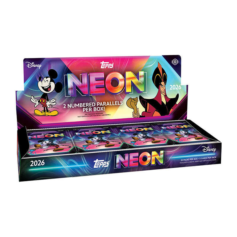 Topps 2026 Disney Neon Hobby Booster Box w/ 20 packs - Trading Card Games - 2